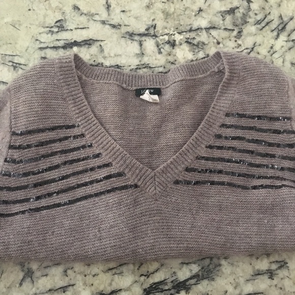 Alpaca Wool Blend - Sequin Striped Sweater - M - Picture 10 of 15